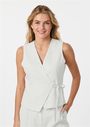 Samara ramie waistcoat Hvid Neo Noir 